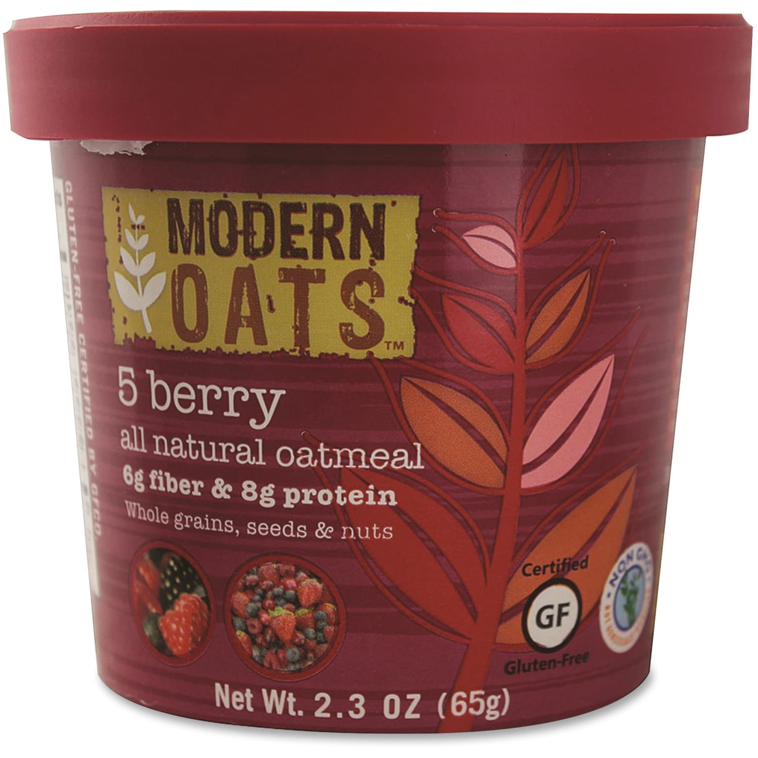 Modern Oats Oatmeal Cups, 5-Berry, 2.6 Oz, Pack Of 12 - Image 4