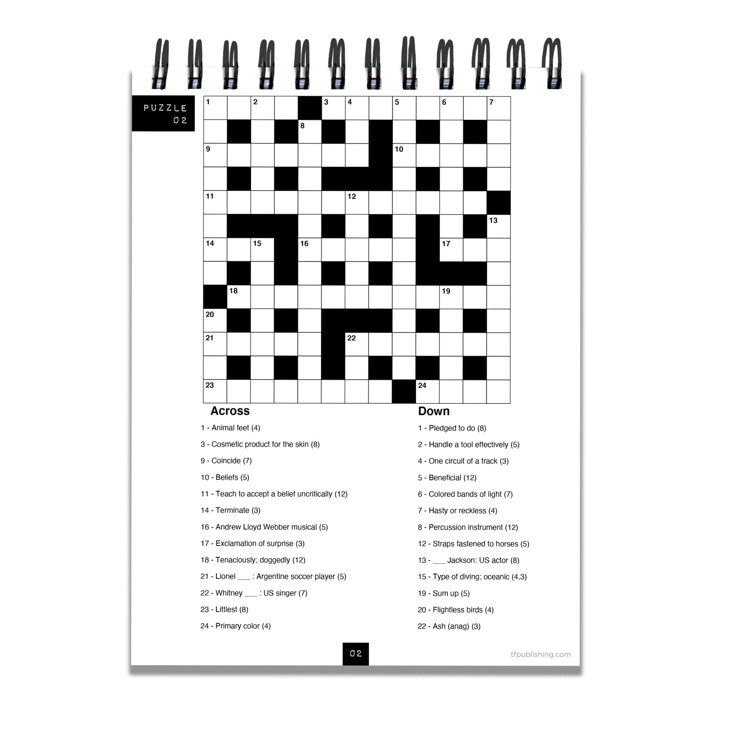 TF Publishing Crossword Puzzle Pad Books, Life Is Better, Set Of 2 Books - Image 3