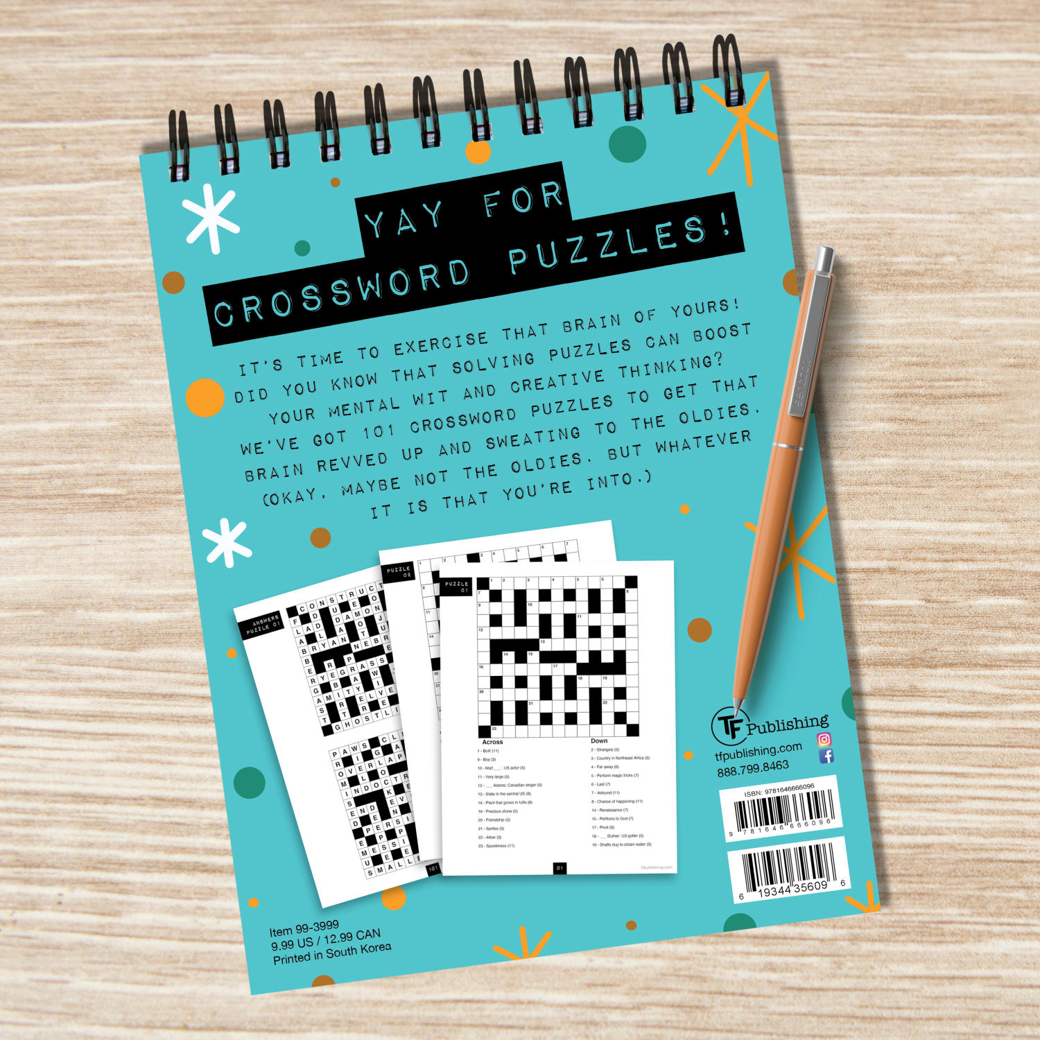 TF Publishing Crossword Puzzle Pad Books, Life Is Better, Set Of 2 Books - Image 5