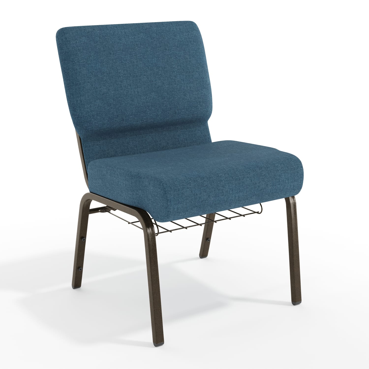 Flash Furniture HERCULES Series Church Chair With Book Rack BlueGold Vein PopularChairscom