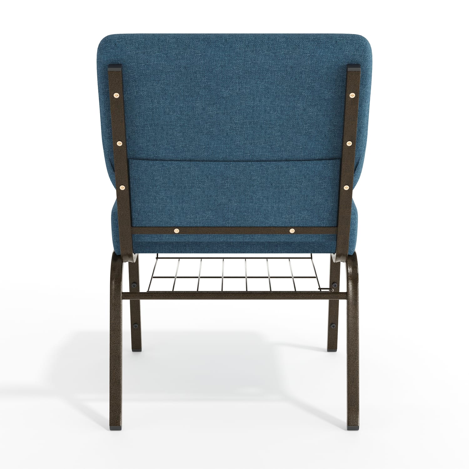 Flash Furniture HERCULES Series Church Chair With Book Rack, Blue/Gold Vein - Image 9