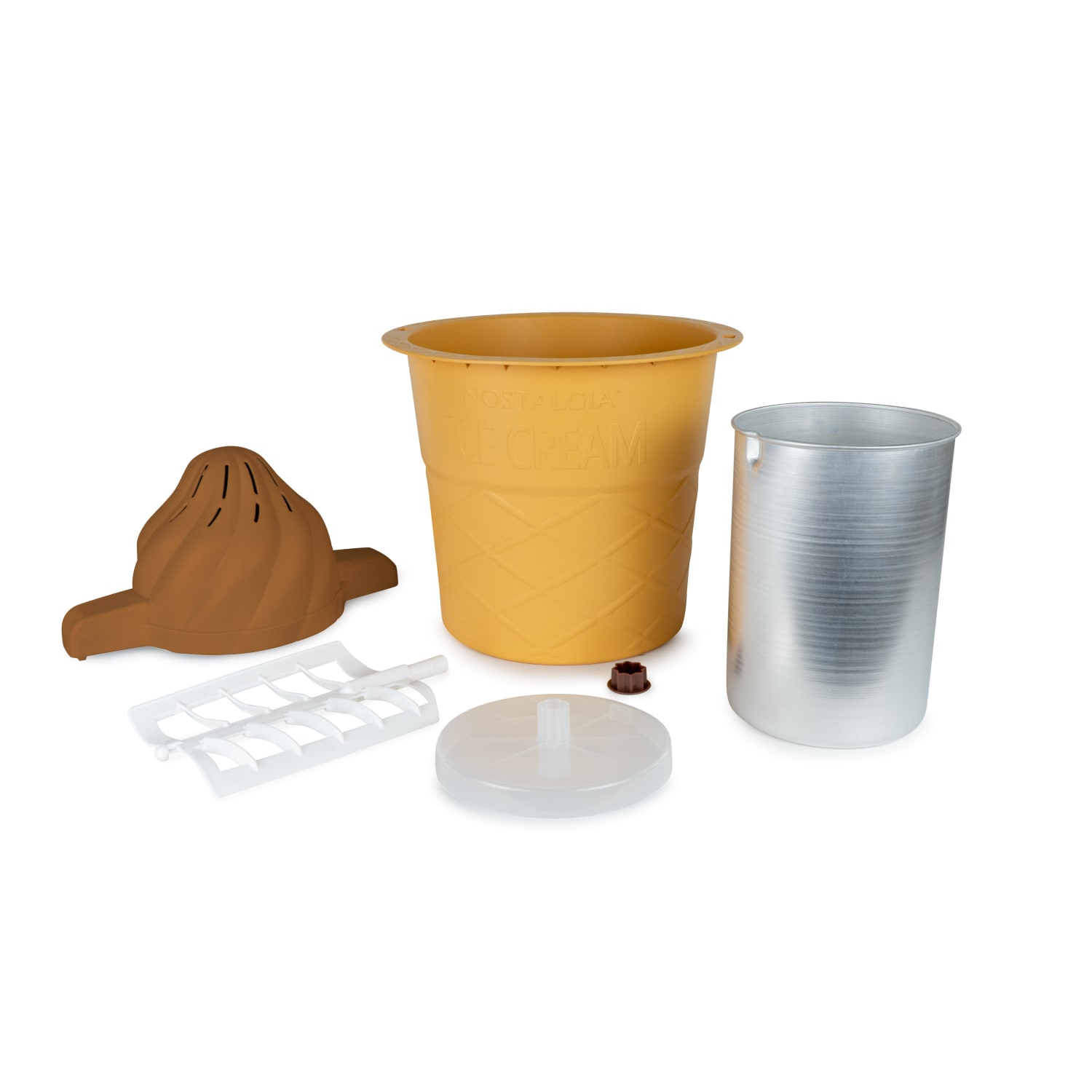 Nostalgia 4-Quart Swirl Cone Ice Cream Maker, Chocolate Brown - Image 6