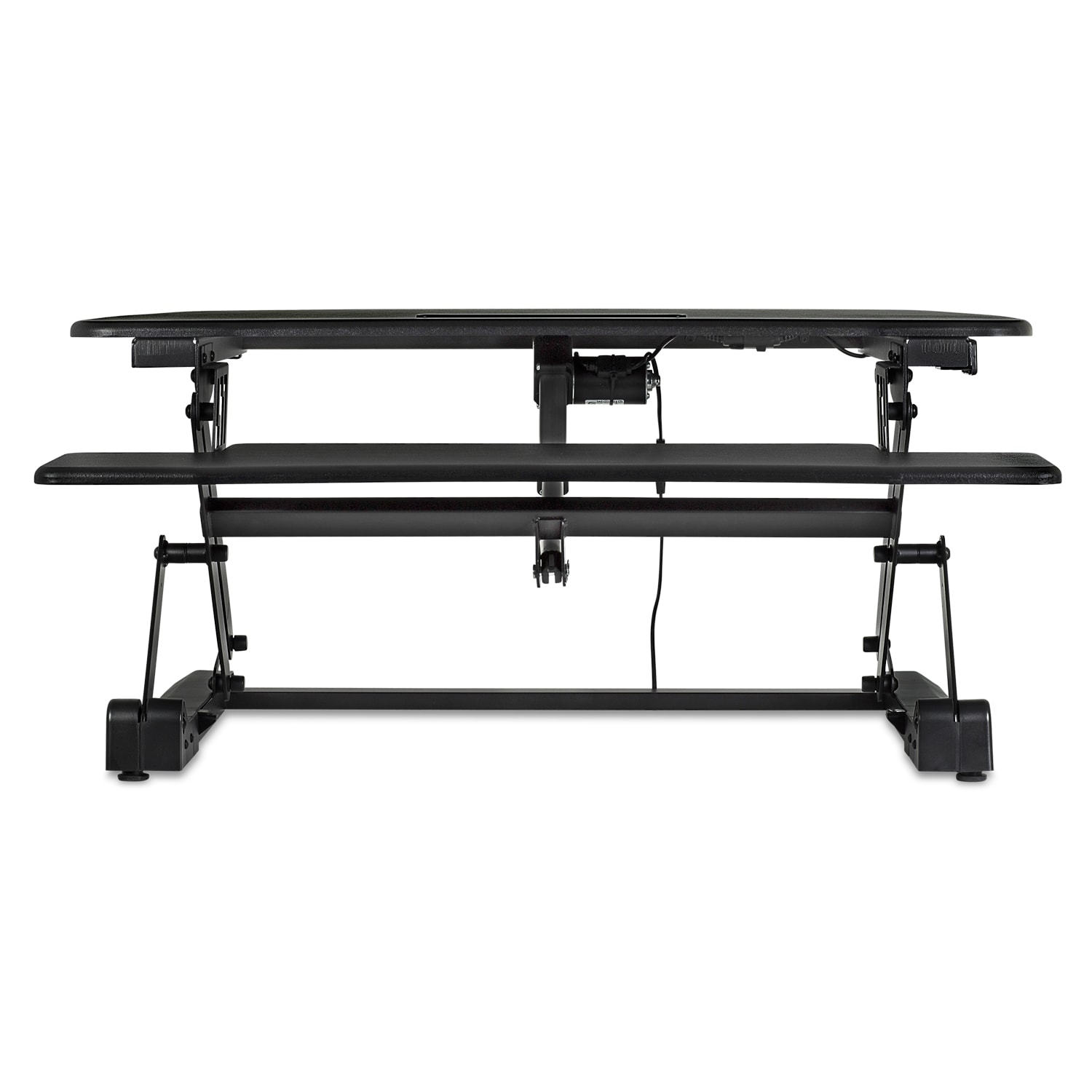 Mount-It! MI-7927E Electric 41inW Standing Desk Converter With USB Port, Black - Image 4