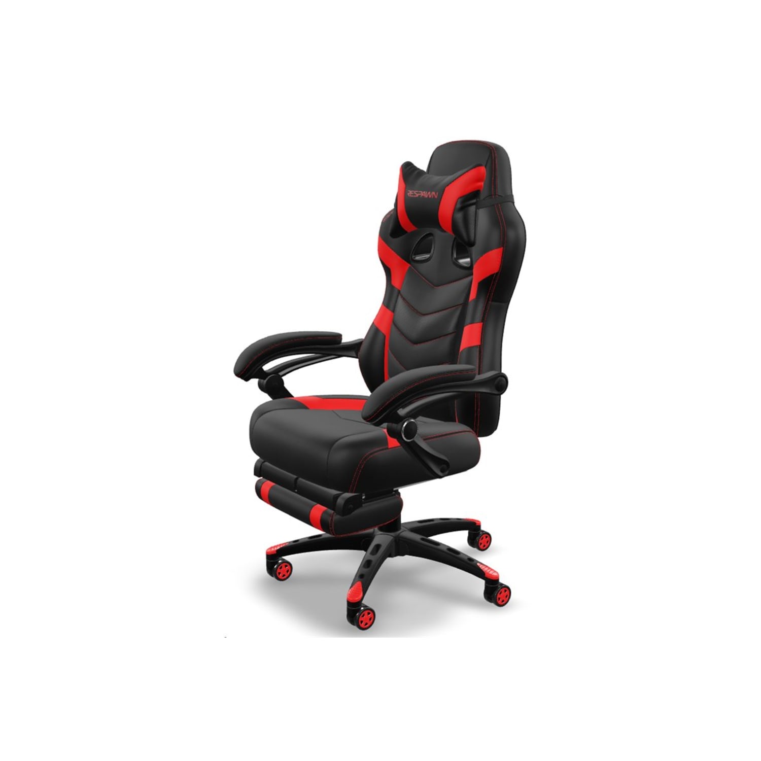 RESPAWN 110 Pro Gaming Chair, With Footrest & Headrest Pillow, Red, RSP110V2RED - Image 9