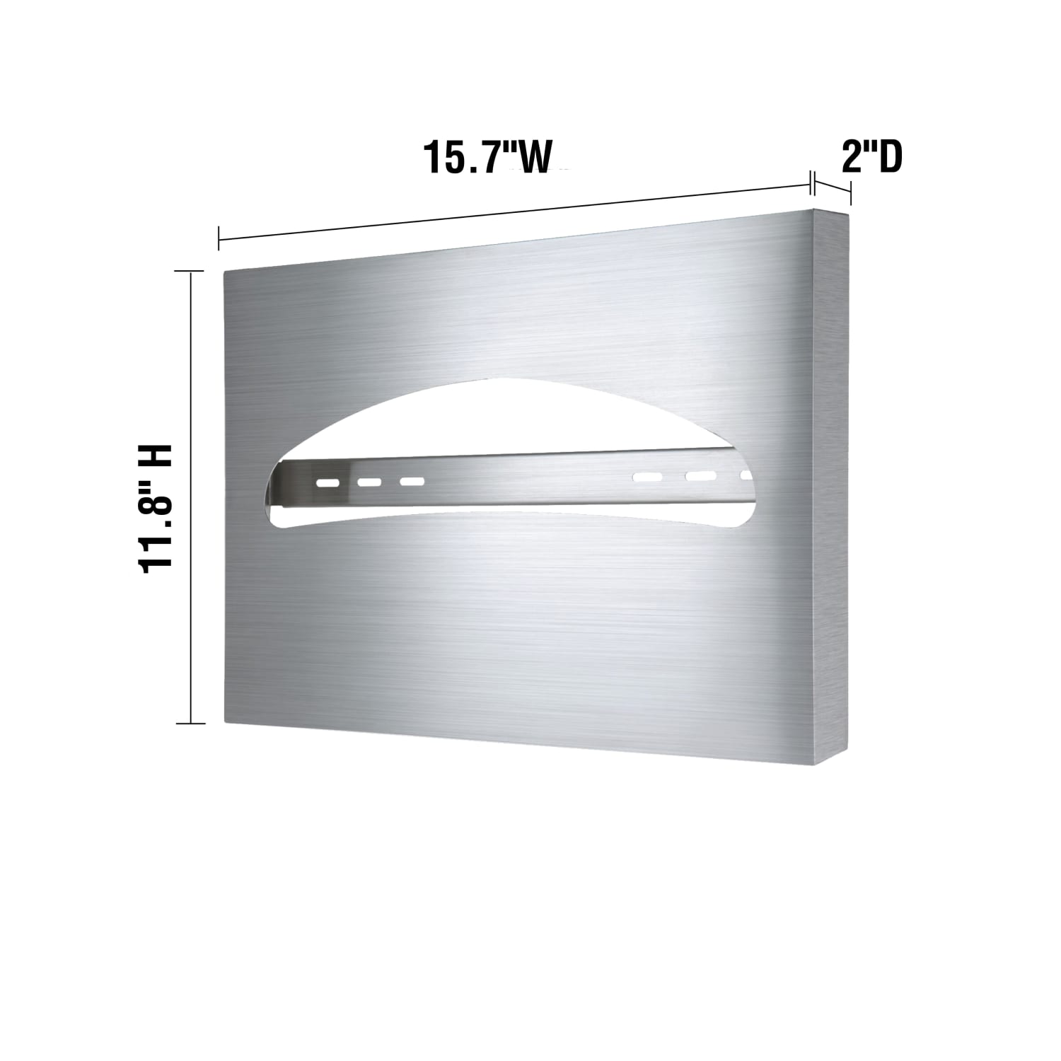 Alpine Industries Stainless Steel Brushed Half-Fold Toilet Seat Cover Dispenser With Toilet Seat Covers - Image 5