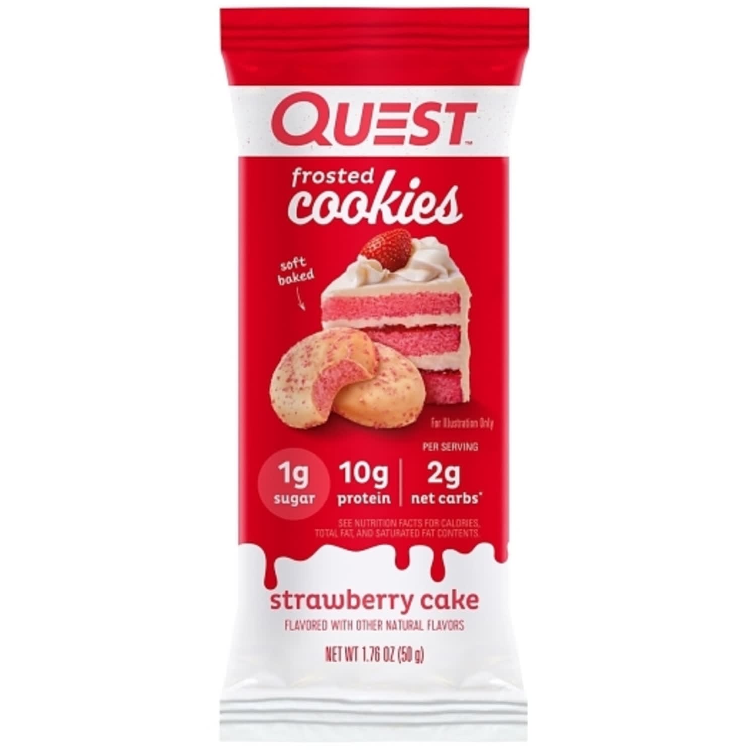 Quest Strawberry Cake Frosted Cookies, 1.76 Oz, Total Qty 8 - Image 3