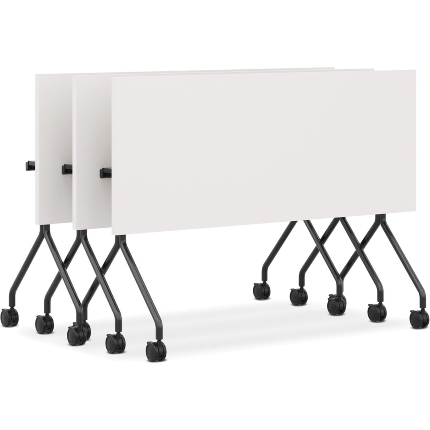 HON Between Nesting Table, 29inH x 72inW x 30inD, Silver/Black - Image 4
