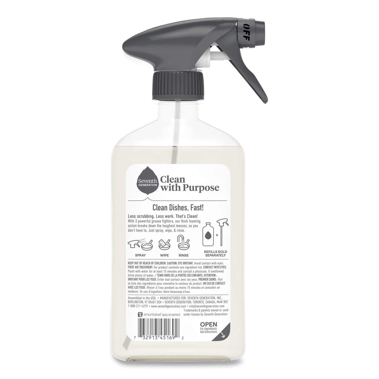 Seventh Generation Foaming Dish Spray, Mandarin Orange Scent, 16 oz Bottle, 6/Carton - Image 3