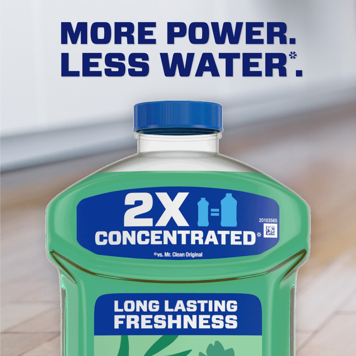 Mr. Clean 2X Concentrated Multi-Surface Cleaner With Febreze, Meadows & Rain Scent, 64 Oz - Image 4