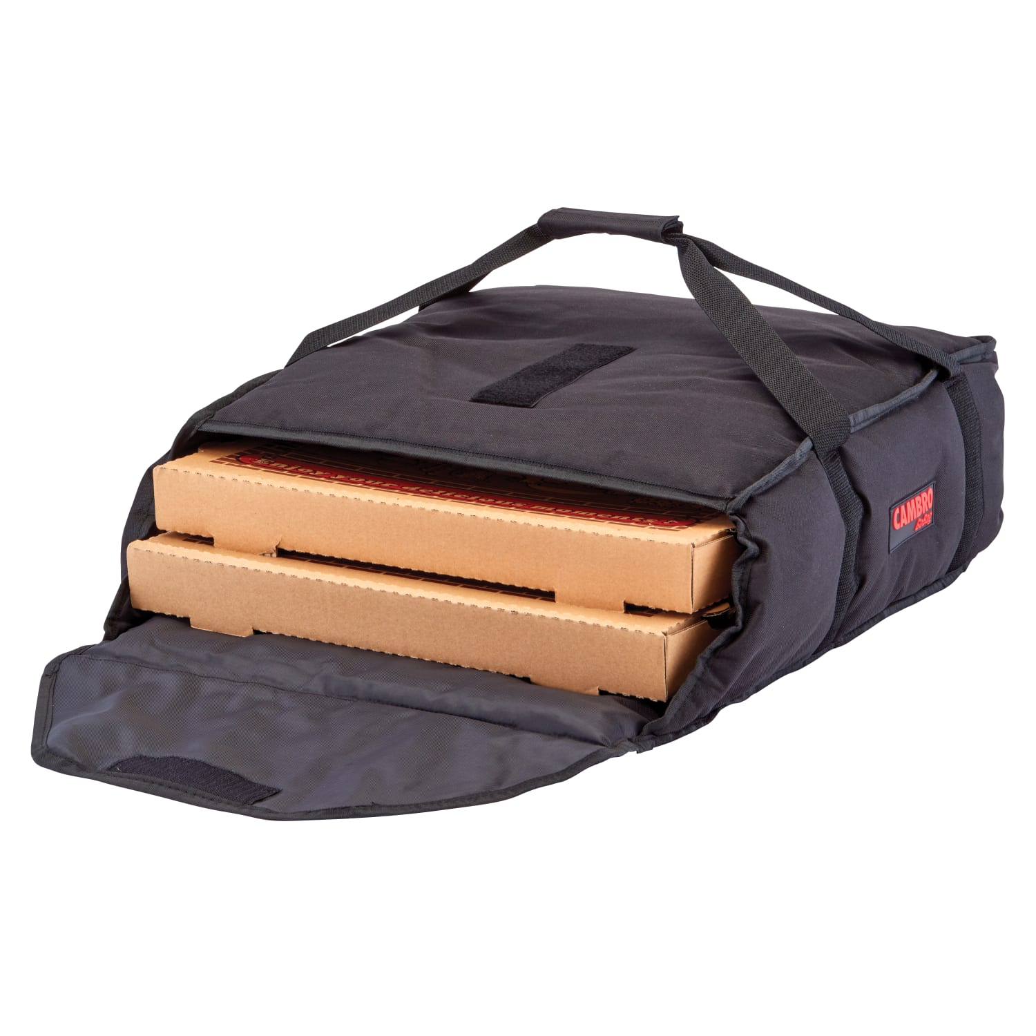 Cambro Standard Pizza GoBags, For 2 Boxes, 6 1/2in x 16 1/2in x 18in, Black, Set Of 4 GoBags - Image 3