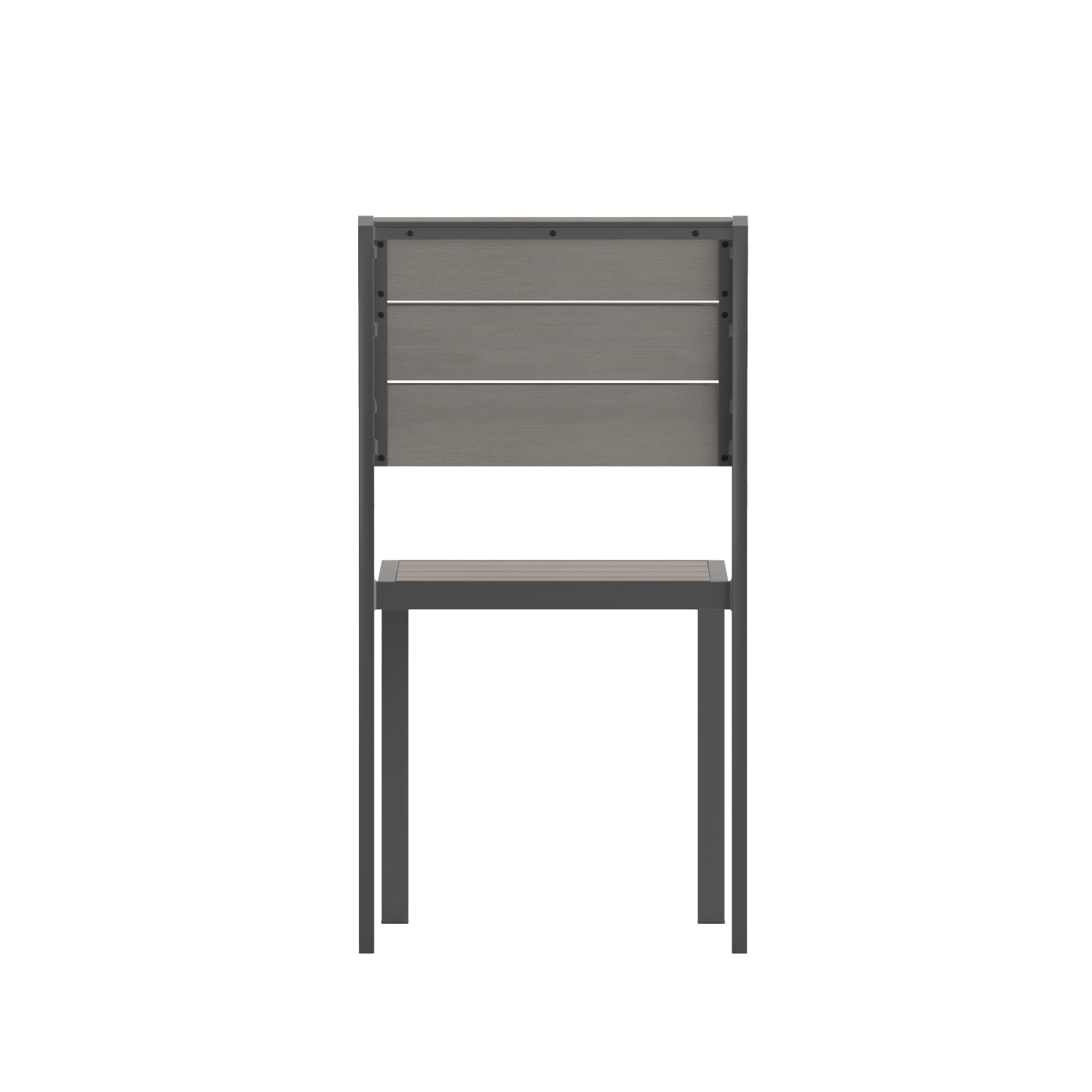 Flash Furniture Finch Metal Armless Stackable Patio Chair Gray PopularChairscom