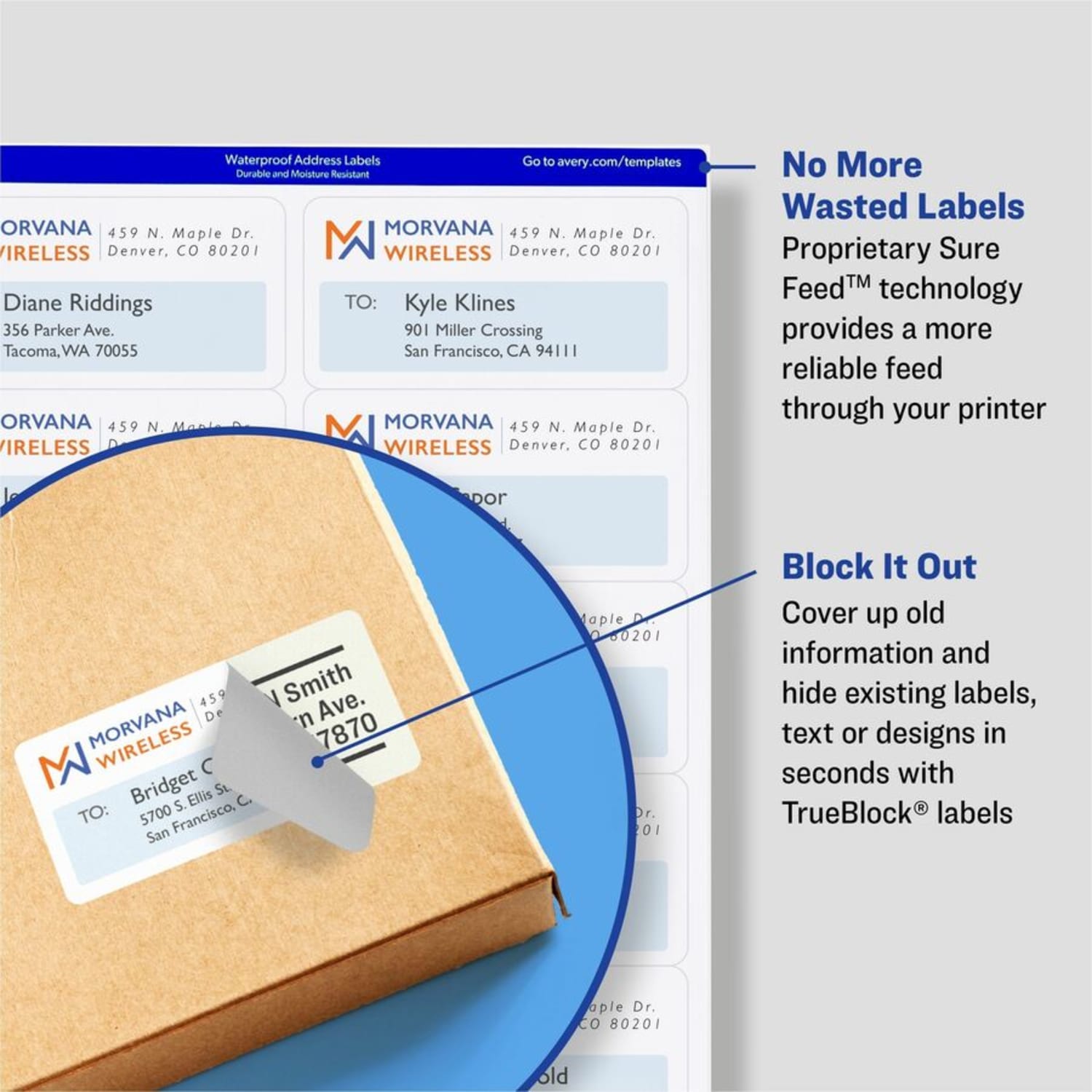 Avery Shipping Labels With TrueBlock Technology, 95910, 2in x 4in, White, Pack Of 5,000 - Image 4