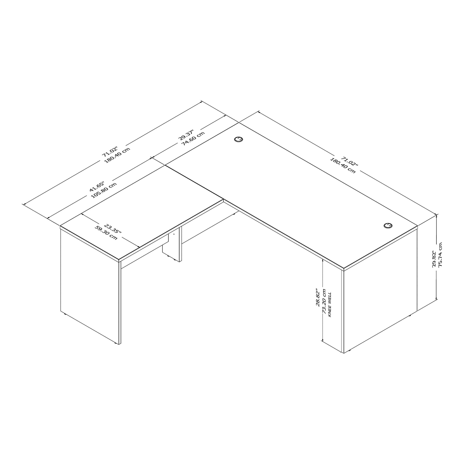 Bush Business Furniture Studio C 72inW L-Shaped Corner Desk With Return, Storm Gray, Standard Delivery - Image 5