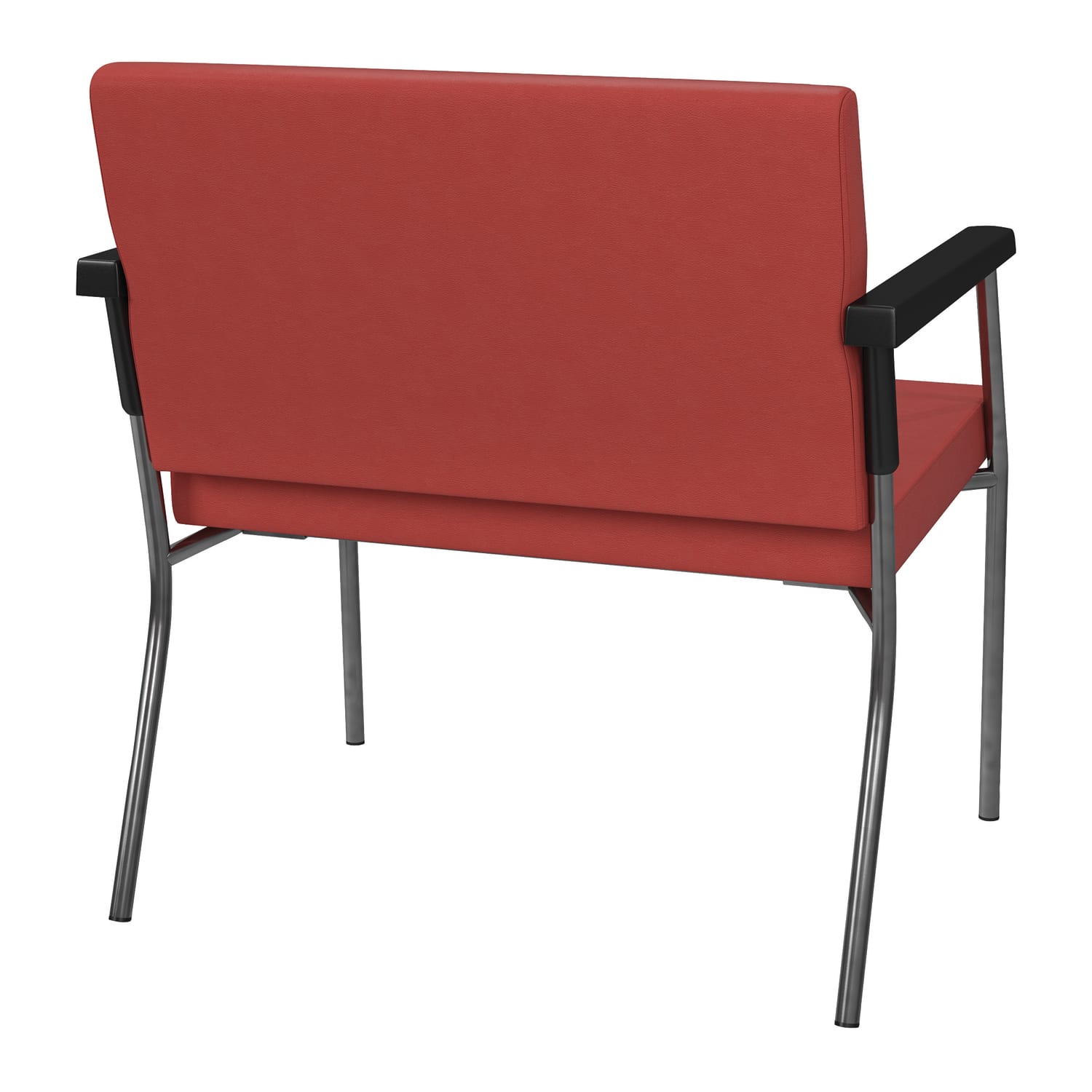 Office Star Worksmart 29in Bariatric Big & Tall Guest Chair, Lipstick/Gunmetal Gray - Image 4