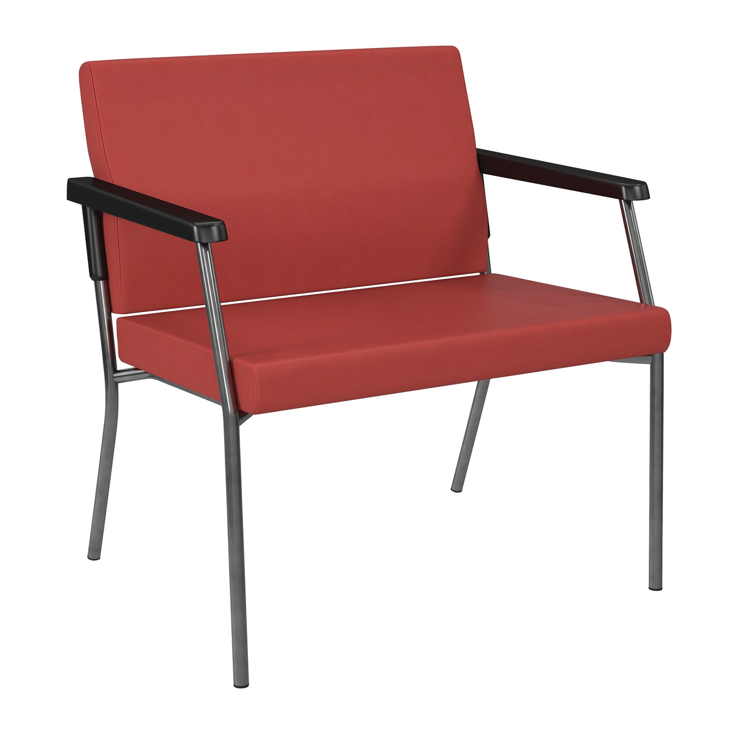 Office Star Worksmart 29in Bariatric Big  Tall Guest Chair LipstickGunmetal Gray PopularChairscom