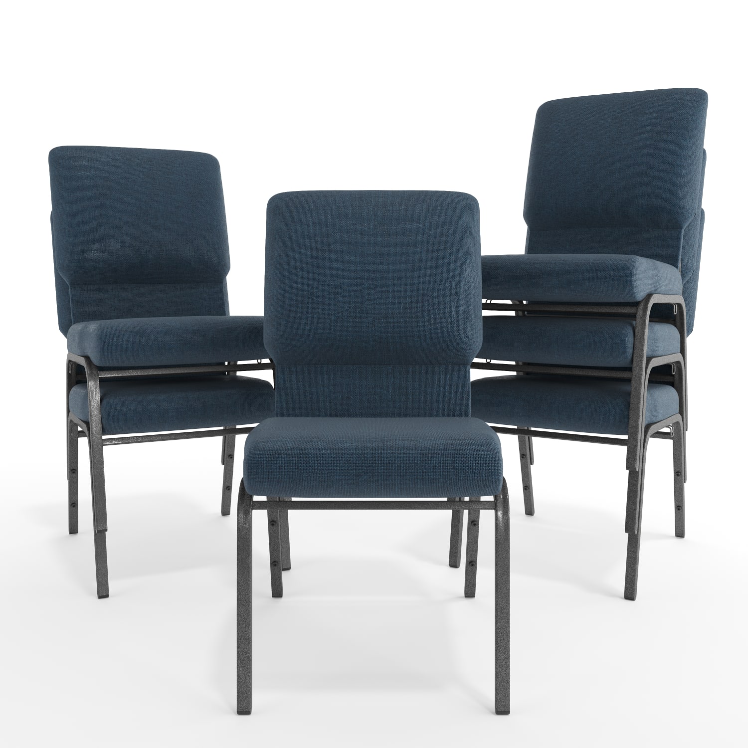 Flash Furniture Advantage Church Chair NavySilver Vein PopularChairscom