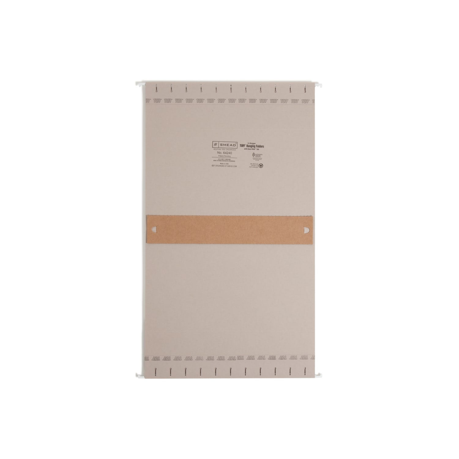 Smead TUFF Hanging Box Bottom Folder With Easy Slide? Tab, 2in Expansion, 1/3-Cut Sliding Tab, Letter Size, Steel Gray, Box of 18 - Image 3