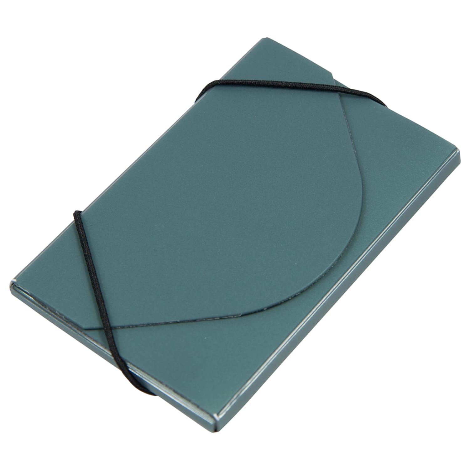 JAM Paper Business Card Case With Elastic Closure, Green Metallic - Image 3