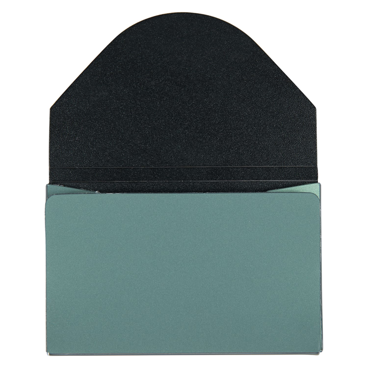 JAM Paper Business Card Case With Elastic Closure, Green Metallic - Image 4