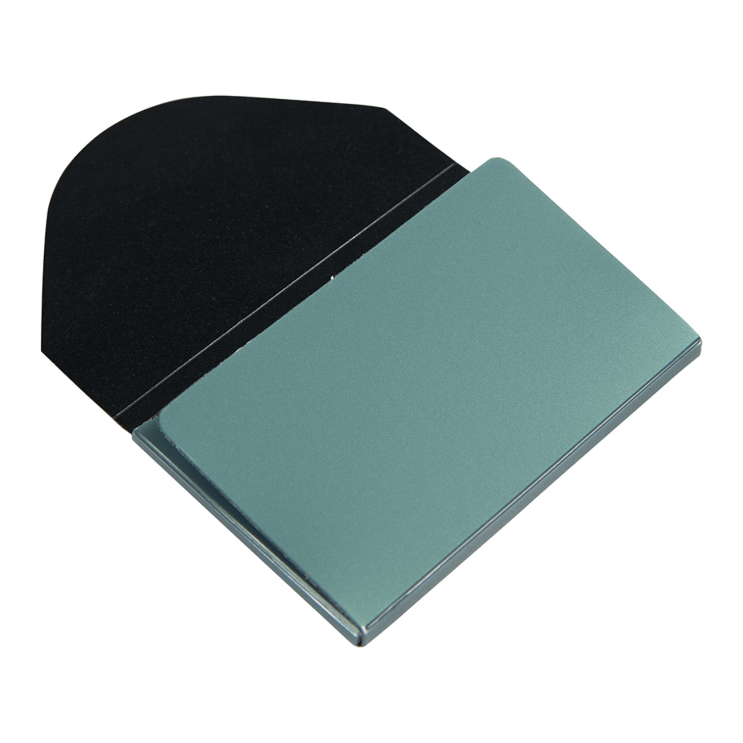 JAM Paper Business Card Case With Elastic Closure, Green Metallic - Image 5