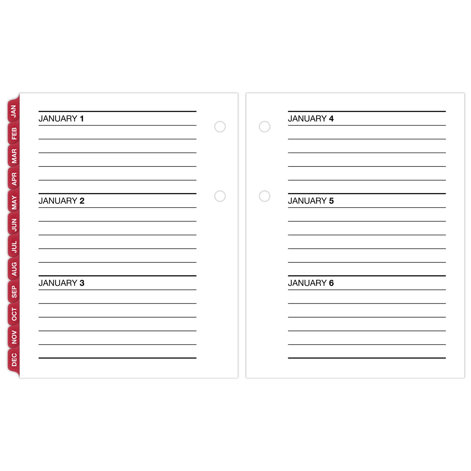 AT-A-GLANCE 2027 Daily Loose-Leaf Desk Calendar Refill, Mini, 3in x 3 3/4in - Image 5
