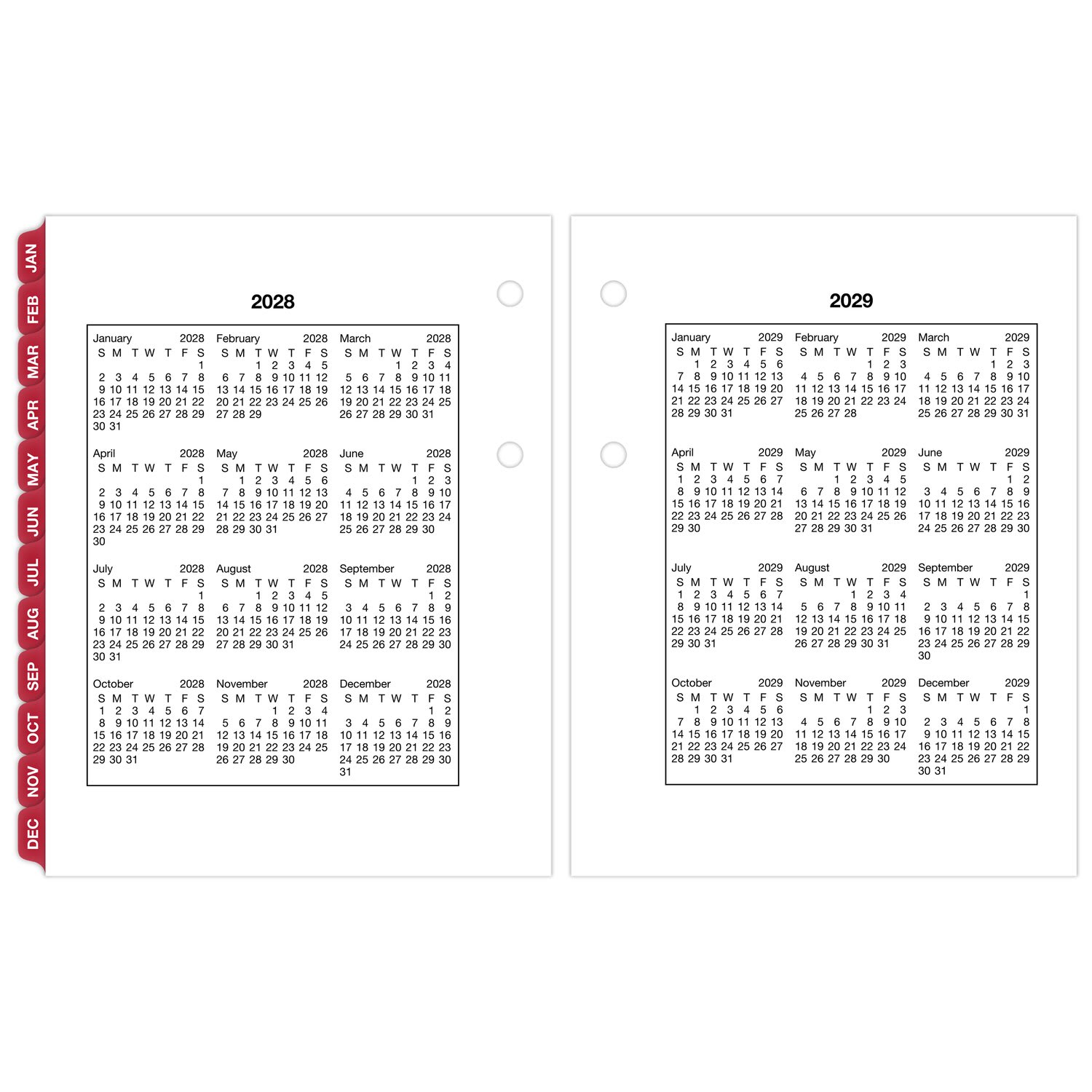AT-A-GLANCE 2027 Daily Loose-Leaf Desk Calendar Refill, Mini, 3in x 3 3/4in - Image 6