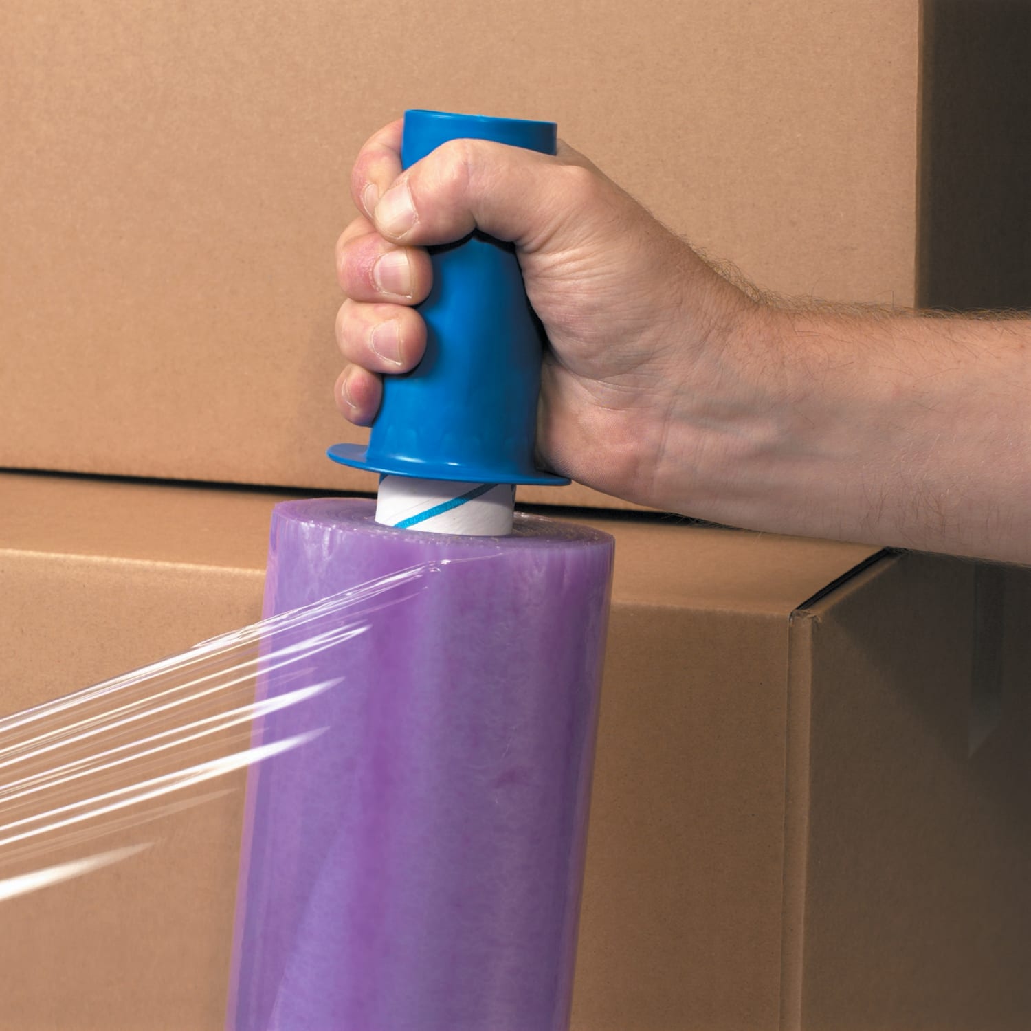 Goodwrappers Premium Stretch Film, 120 Gauge, 20in x 800ft, Purple, Pack Of 4 - Image 3
