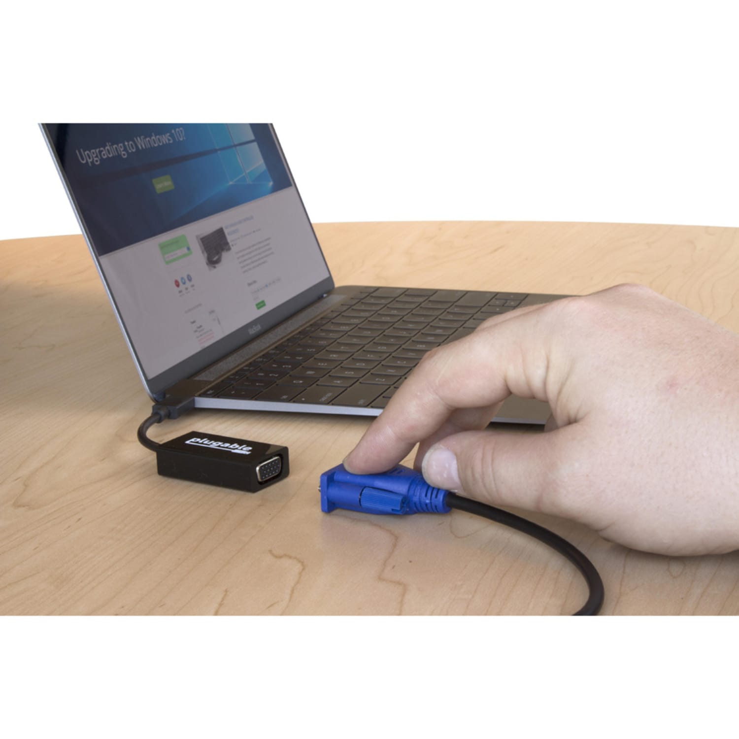 Plugable USB C to VGA Adapter Compatible with 2018 iPad Pro, 2018 MacBook Air, 2018 MacBook Pro, Surface Book 2, Thunderbolt 3 & More - (Support for resolutions up to 1920x1200 @ 60Hz), Driverless - Image 6