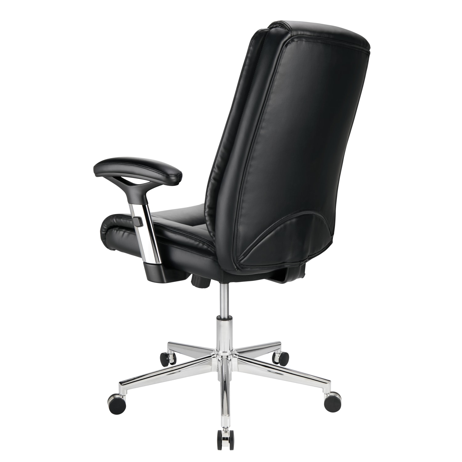 Realspace® Densey Bonded Leather Mid-Back Manager's Chair, Brown/Black/Silver - Image 5