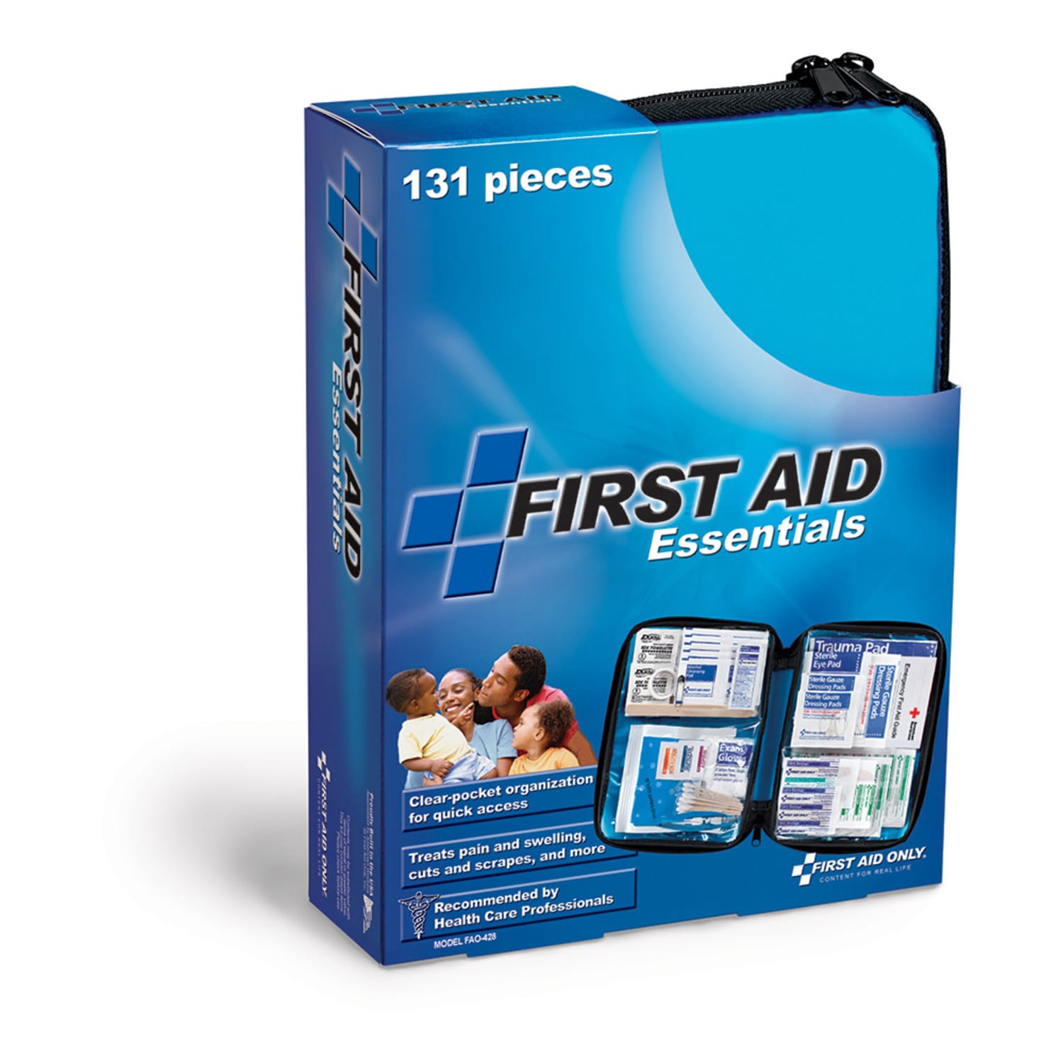 First Aid Only All Purpose Softsided First Aid Kit, Blue, 131 Pieces - Image 3