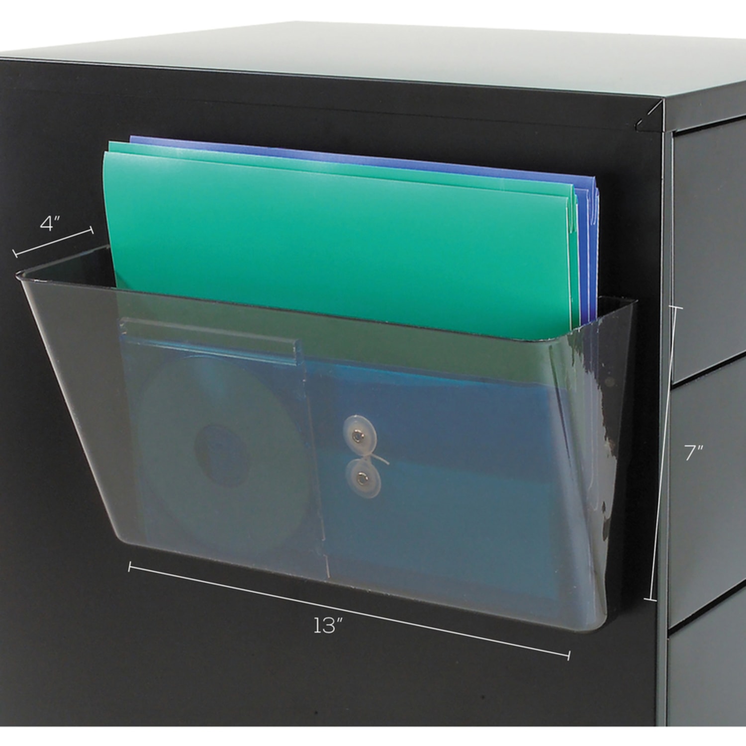 Deflecto Magnetic DocuPocket Wall File, Letter, 13 x 7 x 4, Smoke - Image 6
