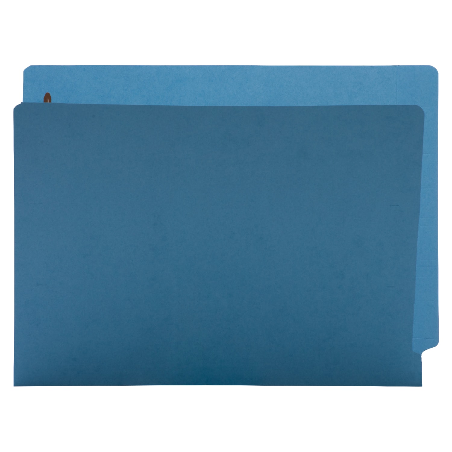 Business Source Letter Recycled Fastener Folder - 8 1/2in x 11in - 2 Fastener(s) - End Tab Location - Blue - 10% Recycled - 50 / Box - Image 3