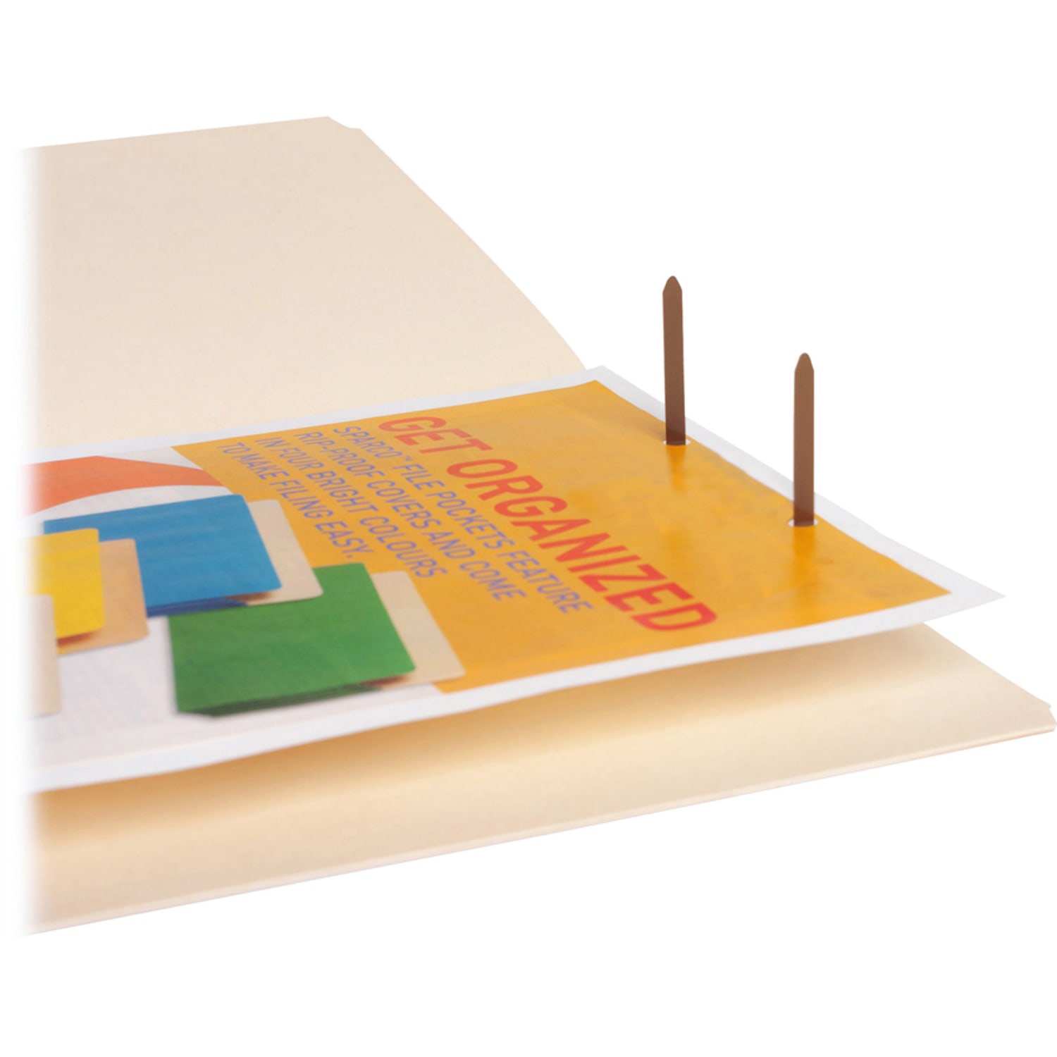 Business Source Straight Tab Cut Legal Fastener Folders - 8 1/2in x 14in - 2 Fasteners - 2in Fastener Capacity - Stock, Manila - 50 / Box - Image 3