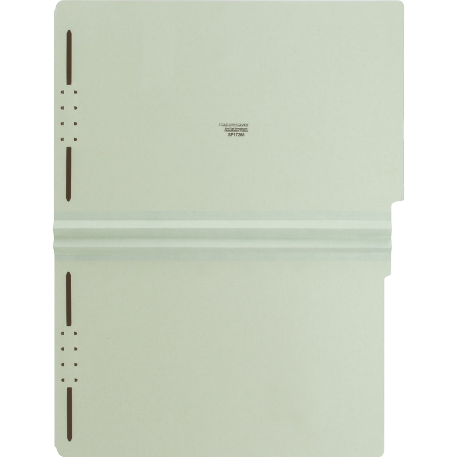Nature Saver Legal End Tab File Folder - 8 1/2in x 14in - 2in Expansion - 2in Fastener Capacity for Folder - Pressboard - Gray/Green - 25 / Box - Image 4