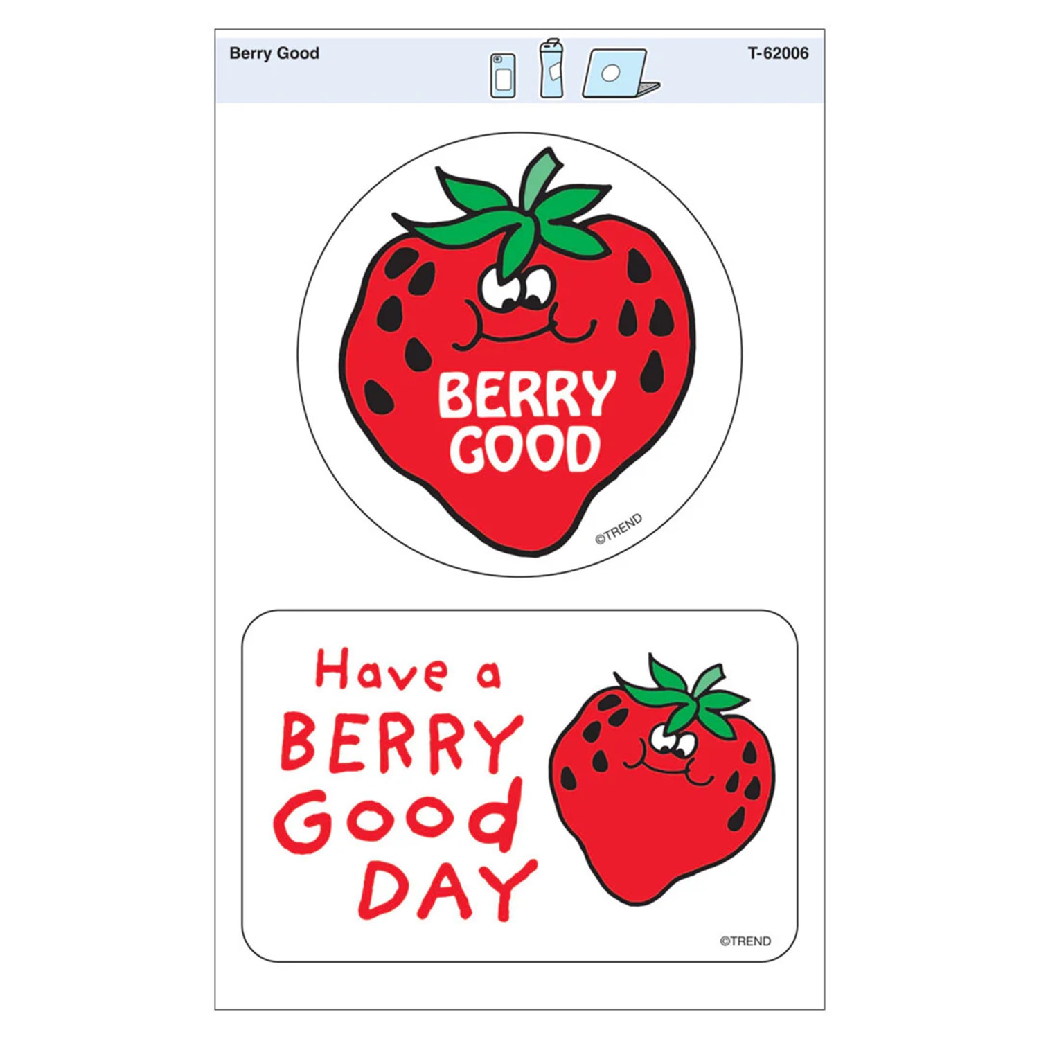 TREND Vinyl Stickers, Berry Good, 2 Per Pack, Set Of 6 Packs - Image 3