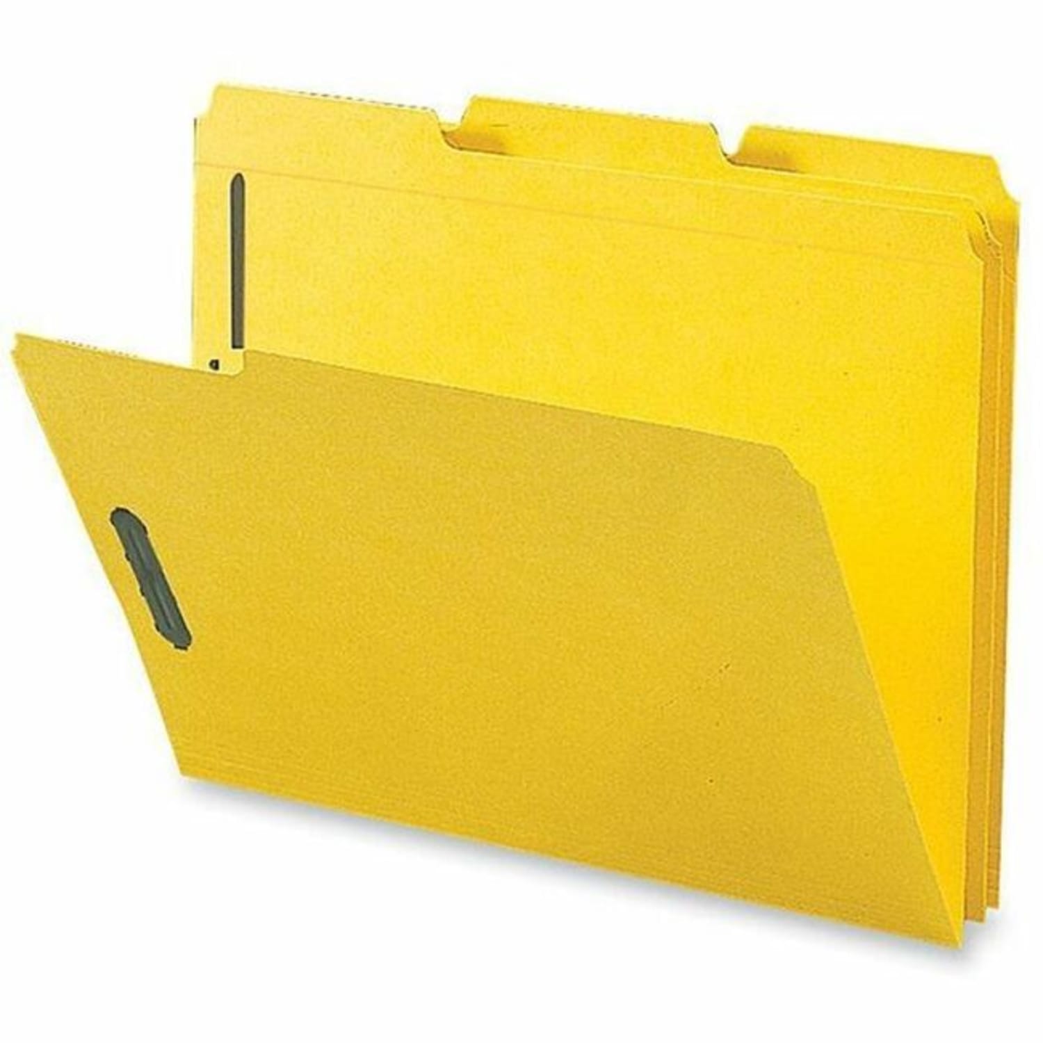 Sparco Color Fastener Folders With 2-Ply Tabs, Letter Size, Yellow, Box Of 50 - Image 3