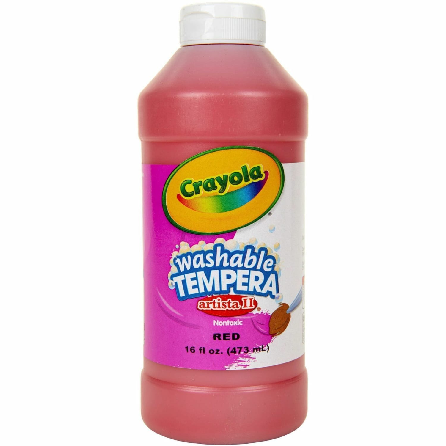 Crayola Artista II Tempera Paint, 16 Oz, Red - Image 3