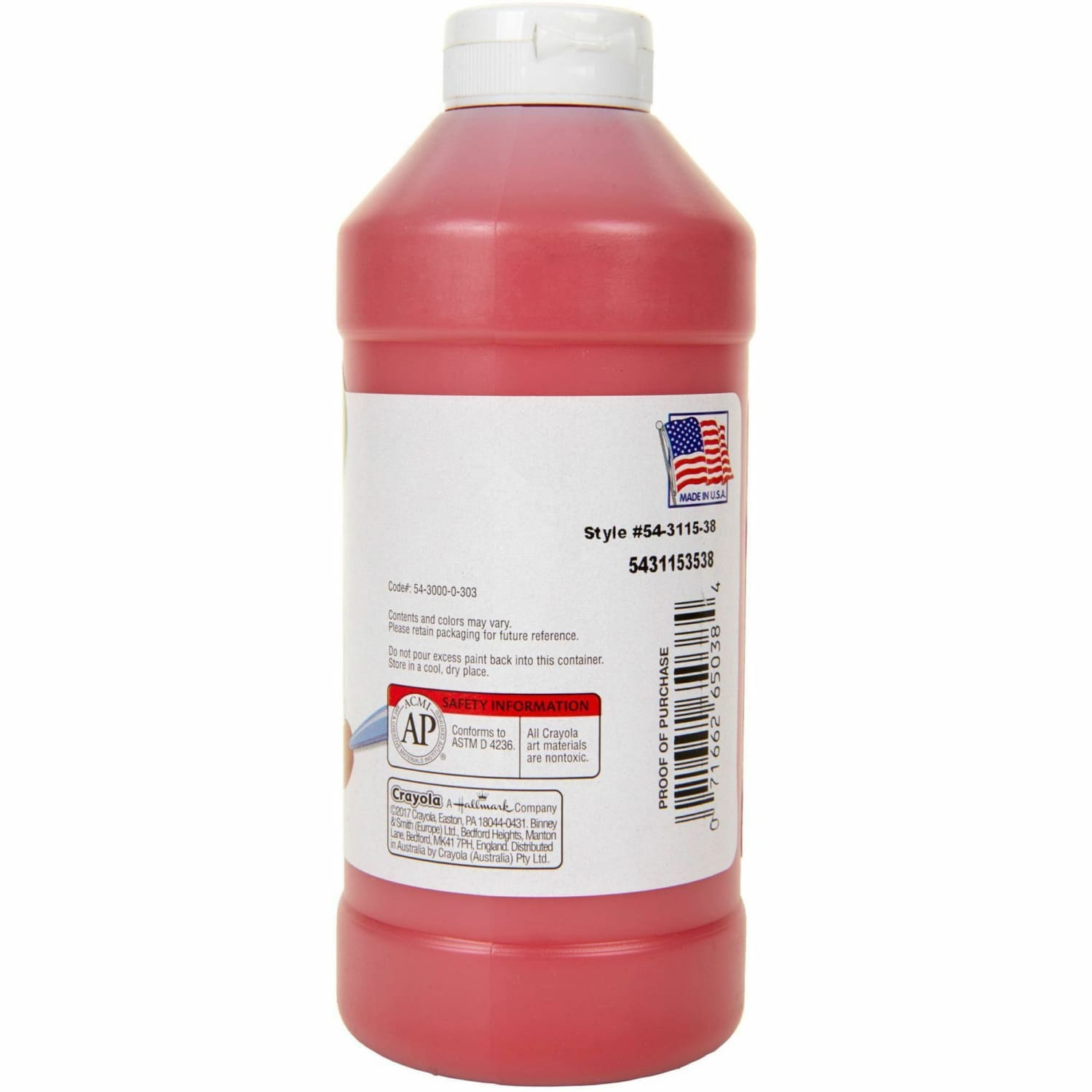 Crayola Artista II Tempera Paint, 16 Oz, Red - Image 6