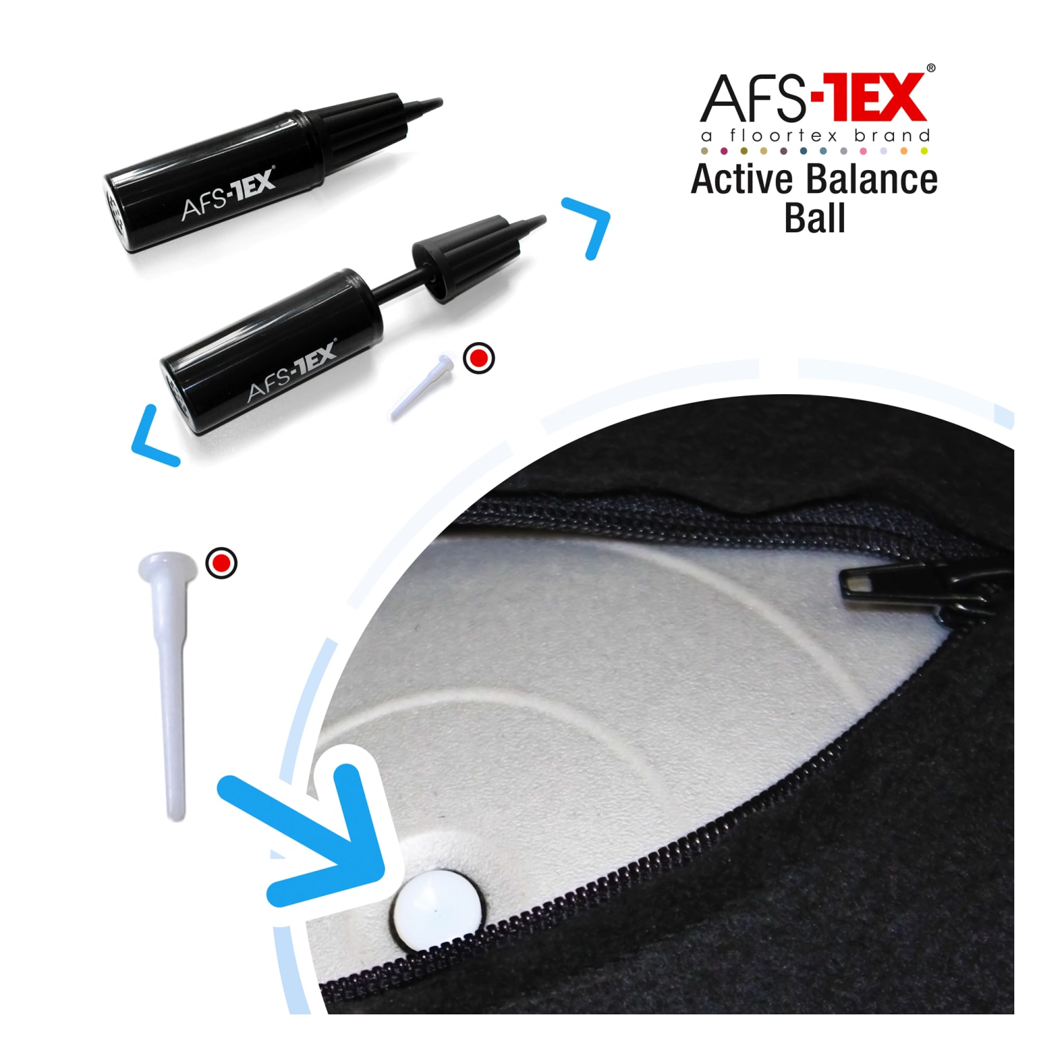 Floortex AFS-TEX Active Anti-Microbial Balance Ball, 30in Diameter, Midnight Black - Image 6