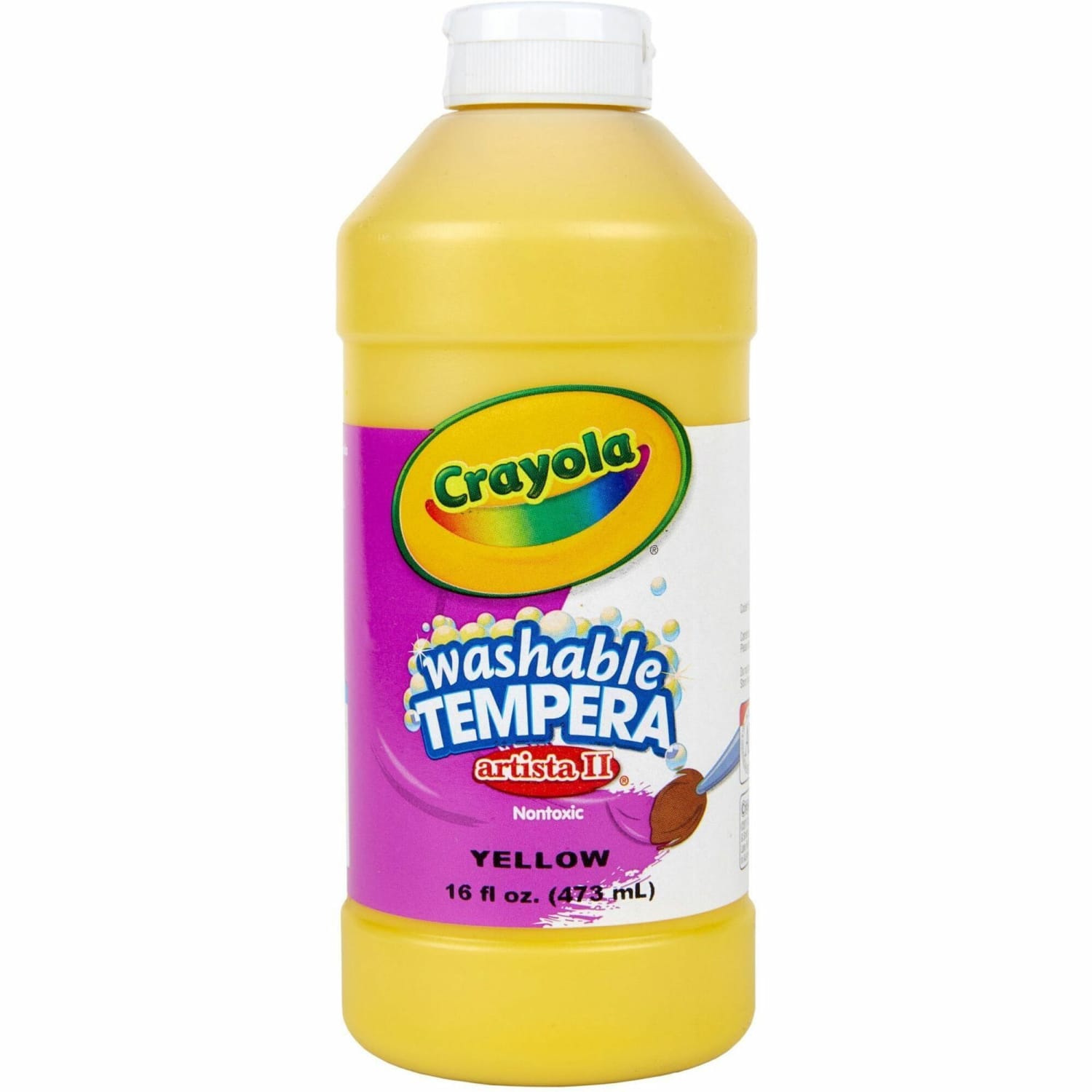 Crayola Artista II Tempera Paint, 16 Oz, Yellow - Image 3