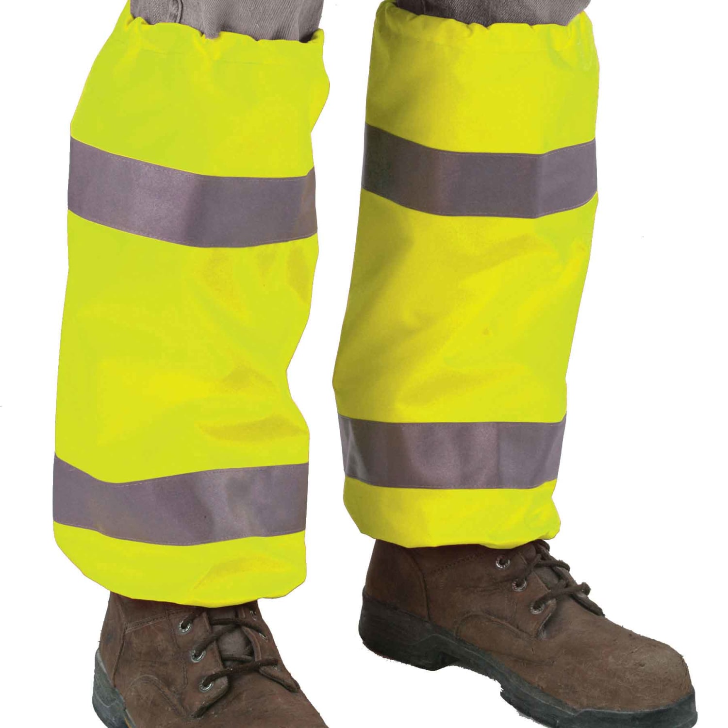 Ergodyne GloWear 8008 Class E Hi-Vis Leg Gaiters, One Size, Lime, Pack Of 6 Gaiters - Image 3