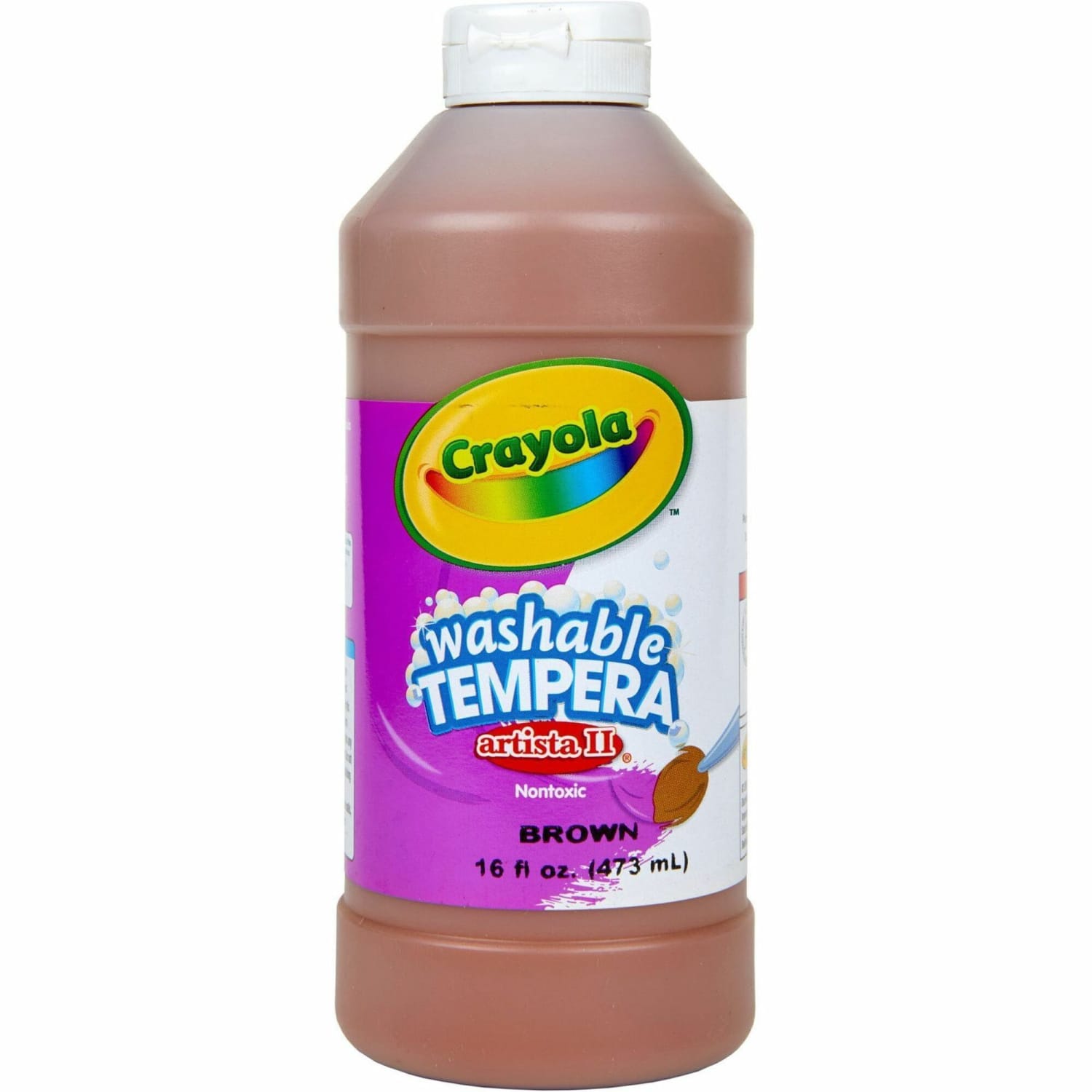 Crayola Artista II Tempera Paint, 16 Oz, Brown - Image 3