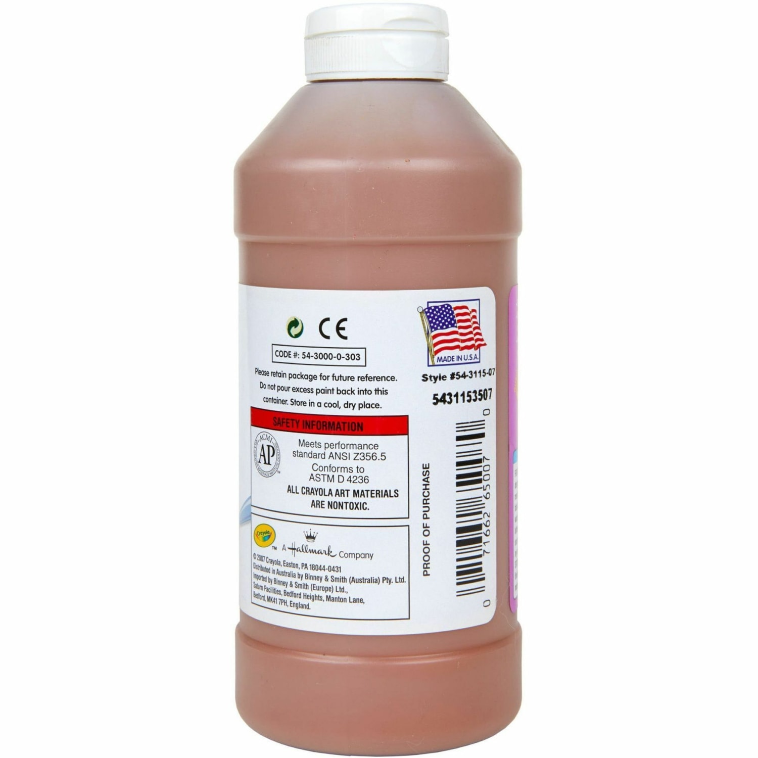 Crayola Artista II Tempera Paint, 16 Oz, Brown - Image 6