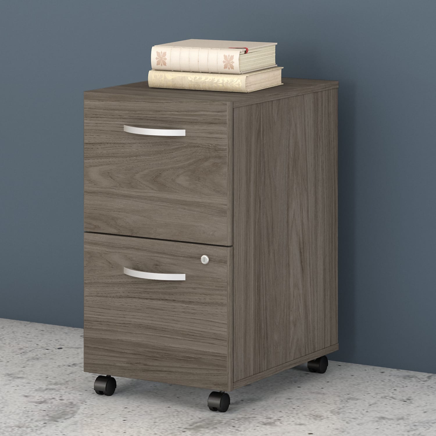 Bush Business Furniture Studio C 21inD Vertical 2-Drawer Mobile File Cabinet, Modern Hickory, Delivery - Image 3