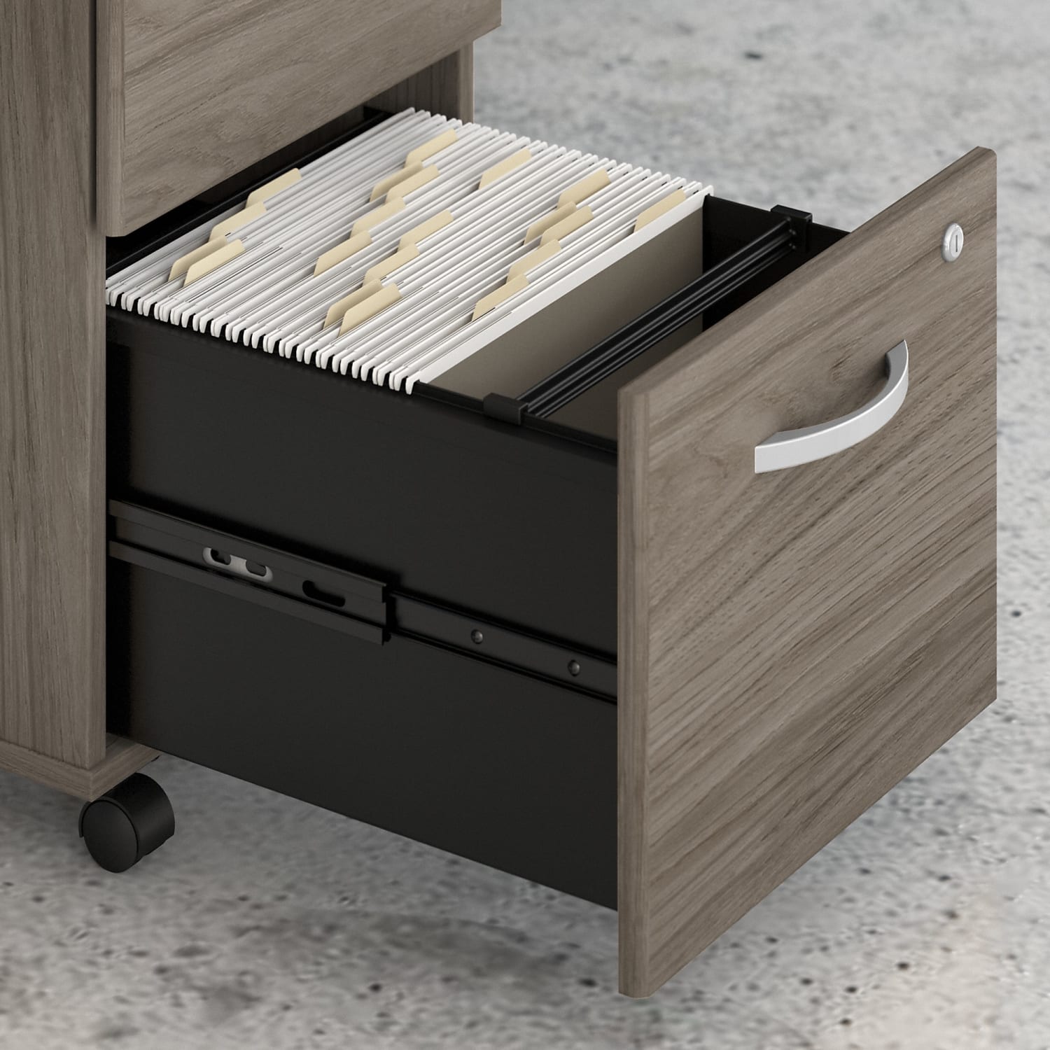 Bush Business Furniture Studio C 21inD Vertical 2-Drawer Mobile File Cabinet, Modern Hickory, Delivery - Image 6
