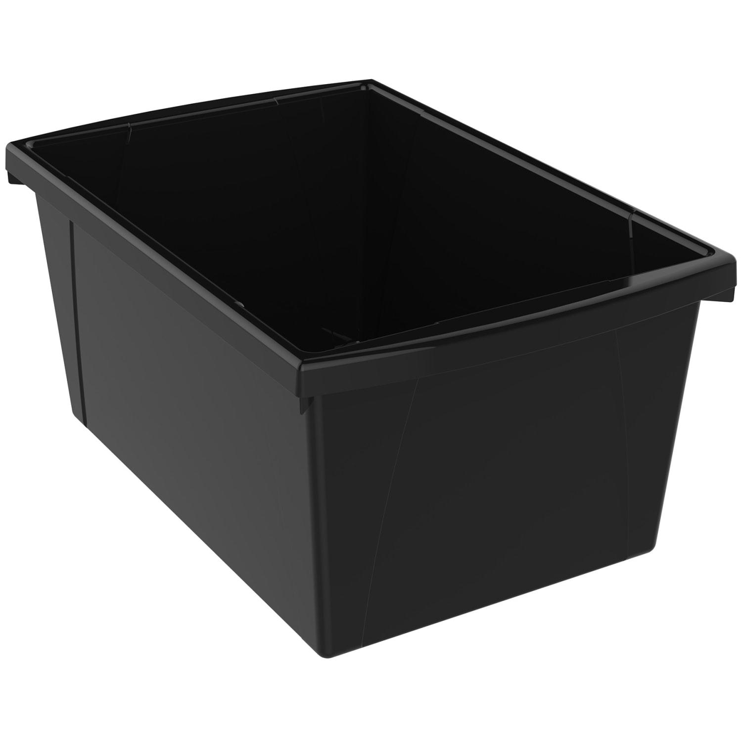 Storex Classroom Storage Bin, Medium, Black, Pack Of 2 - Image 3