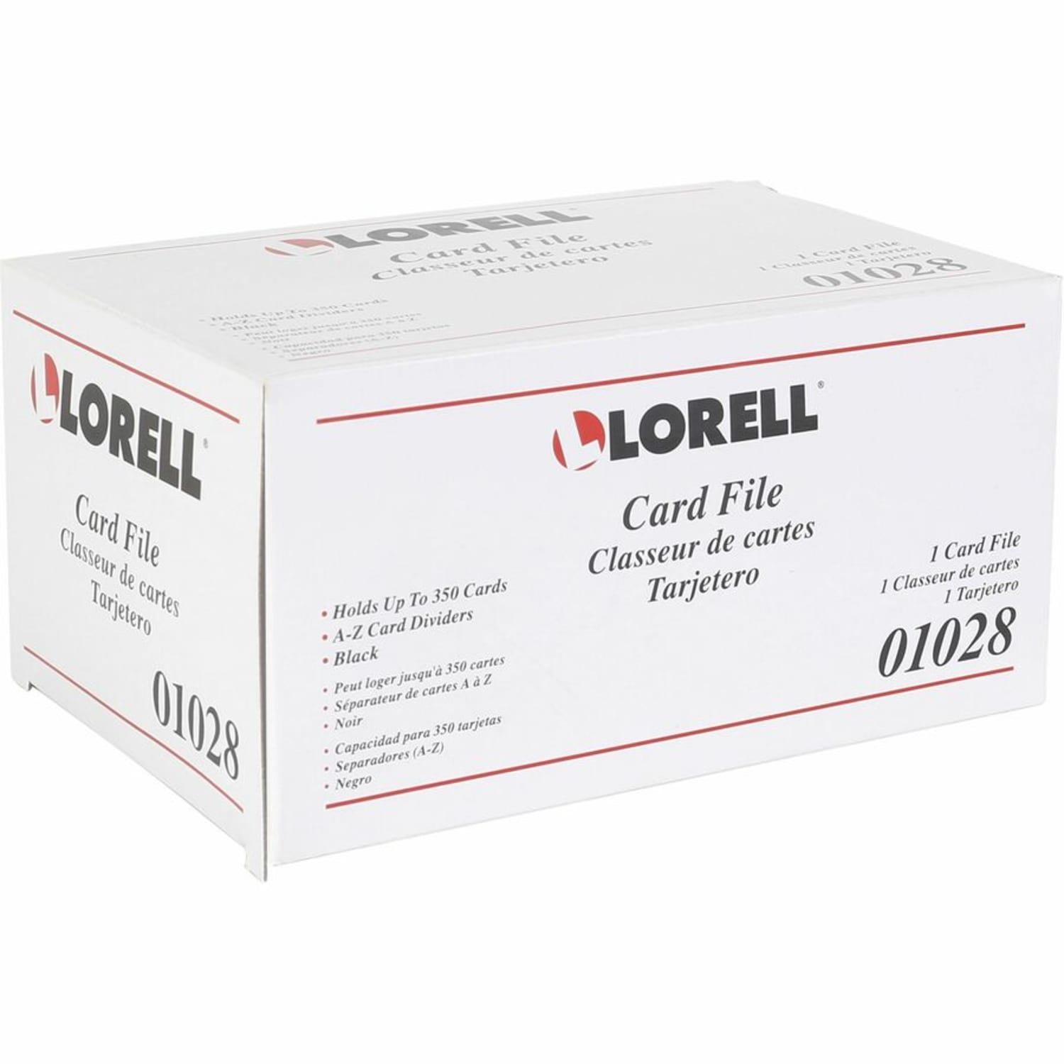 Lorell Card File, 350 Cards, Black - Image 5