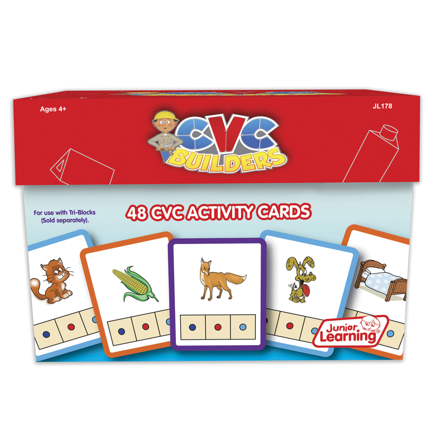 Junior Learning CVC Builders Activity Cards, Grades K-1, Set Of 48 Cards - Image 3