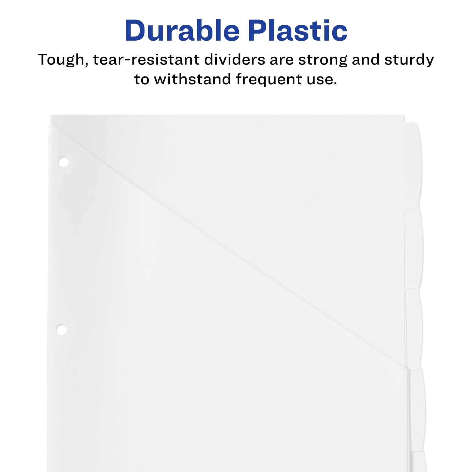 Avery Write & Erase Durable Plastic Divider With Pocket, 5 Tabs, 9 1/4in x 11 1/4in, White - Image 6