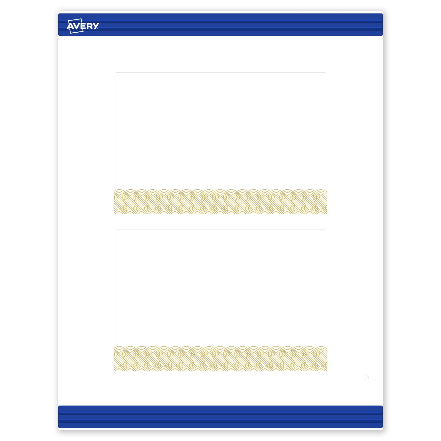 Avery Printable Postcards With Sure Feed Technology, 4in x 6in, Matte White With Preprinted Gold Lace Trim Pattern, Pack Of 20 - Image 3